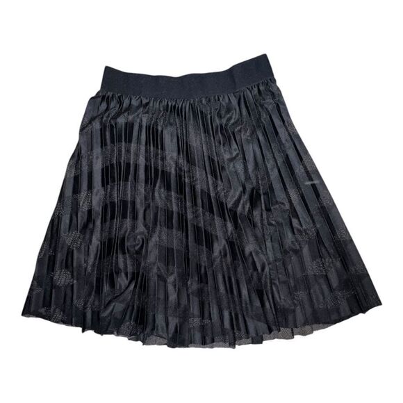 Metrowear New York Petite Black Lined Skirt Mesh Striped Extra Large PXL NWT - Picture 2 of 7